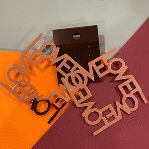 Silver LOVE Earrings